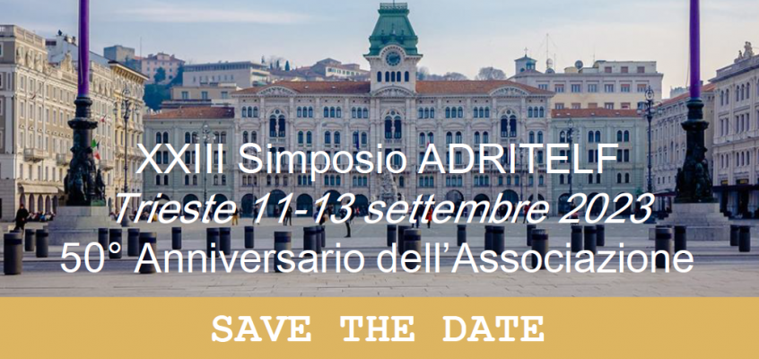 XXII Simposio ADRITELF – Trieste, 11-13 settembre 2023